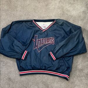 Vintage Cleveland Indians MLB Logo Windbreaker Pullover Jacket